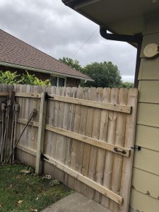 Wire Dog Fence Looped Through Hardware - Recommendation from Jim Schellenberger